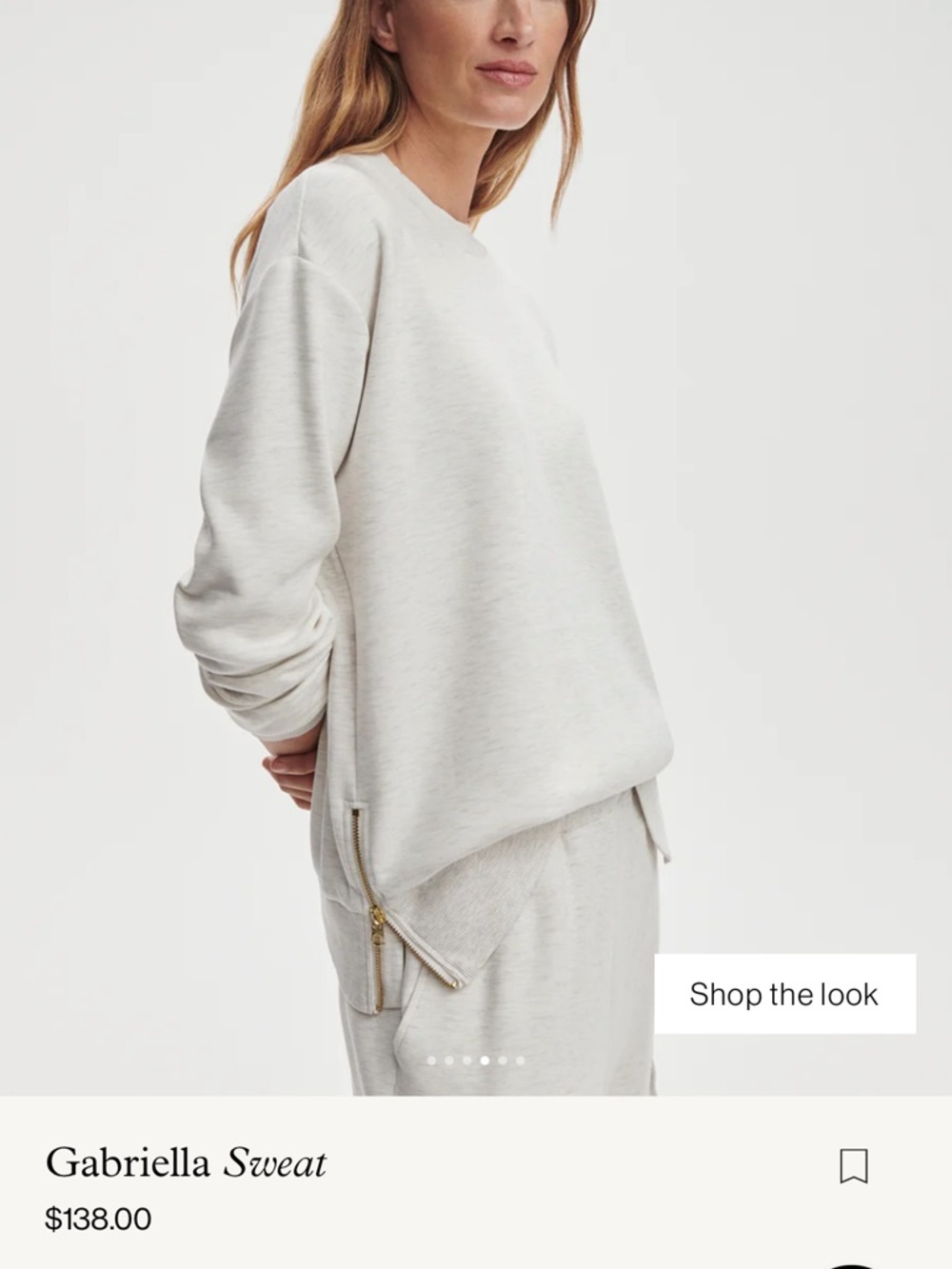New Varley doublesoft S ivory marl GABRIELLA Sweat